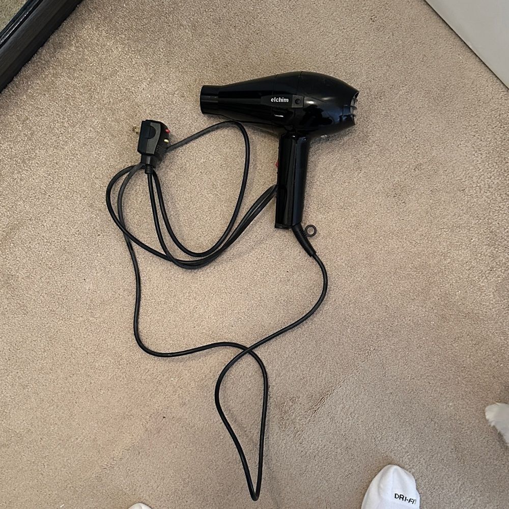 Elchim blow dryer black